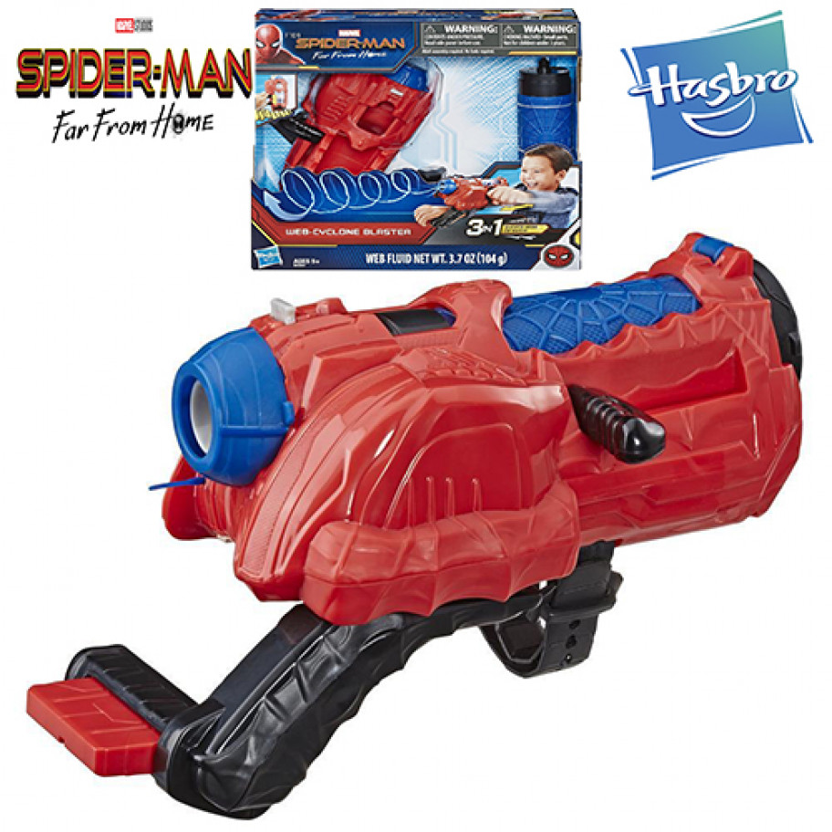 Набор Перчатка Человек Паук стреляет паутиной 3в1 Циклон Spider-Man Super Web Slinger Hasbro E5364