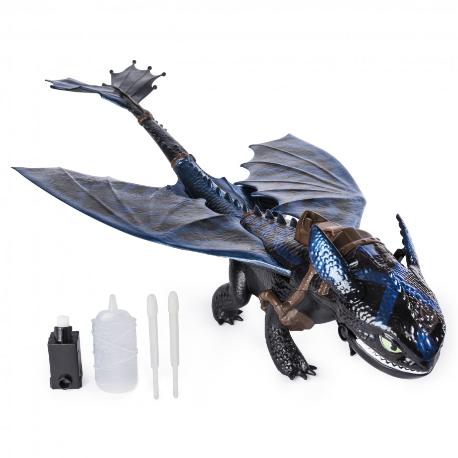 Фигурка Большой Дракон Беззубик 50 см Огненное дыхание DreamWorks Dragon Spinmaster 81218