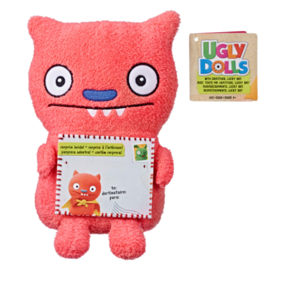 Плюшевая игрушка Лаки Бет с конвертом UglyDolls Lucky Bat Hasbro E4557