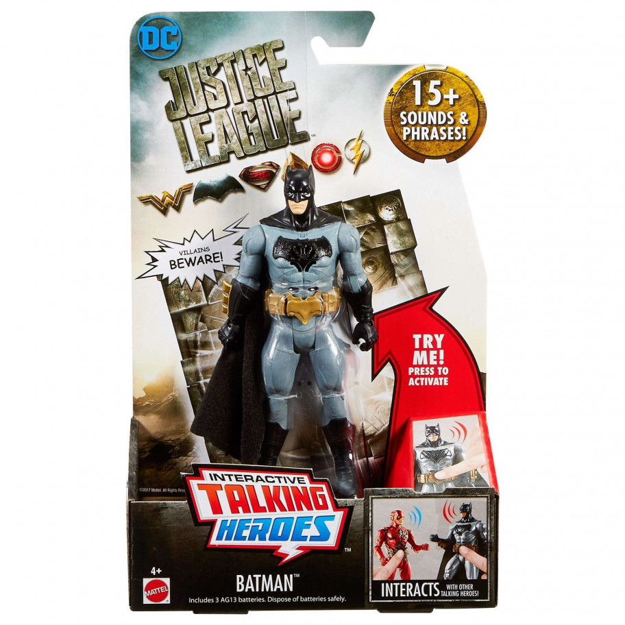 Фигурка Бэтмен 16 см говорящий Лига Справедливости DC Mattel Batman FGG50