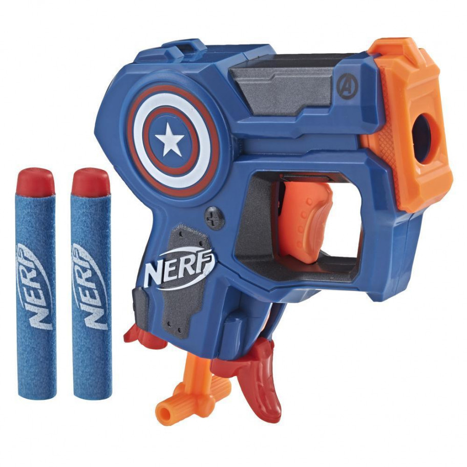 Бластер Нерф Капитан Америка Nerf Captain America Blaster Hasbro E3005