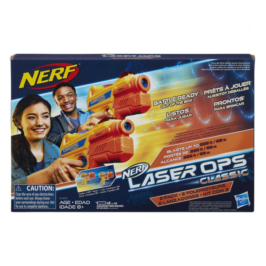 Лазеры Бластеры Нерф набор 2шт. Nerf Laser Ops Classic 2-Pack Hasbro E5393
