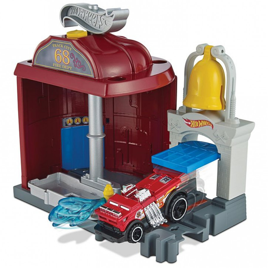 Набір Hot Wheels Пожежна станція Hot Wheels City Downtown Fire Station Spinout Play Set Mattel FMY96