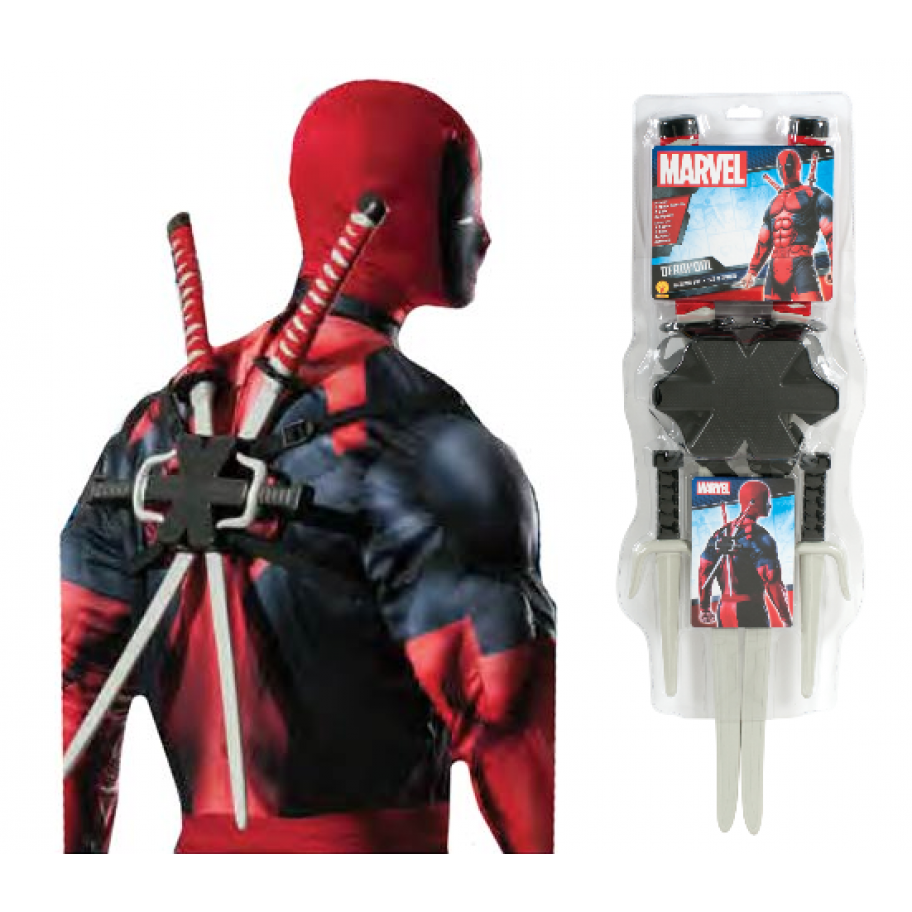 Катана Дедпул з кріпленням на спину Deadpool Katanas Costume Weapon Set Rubie's 36067