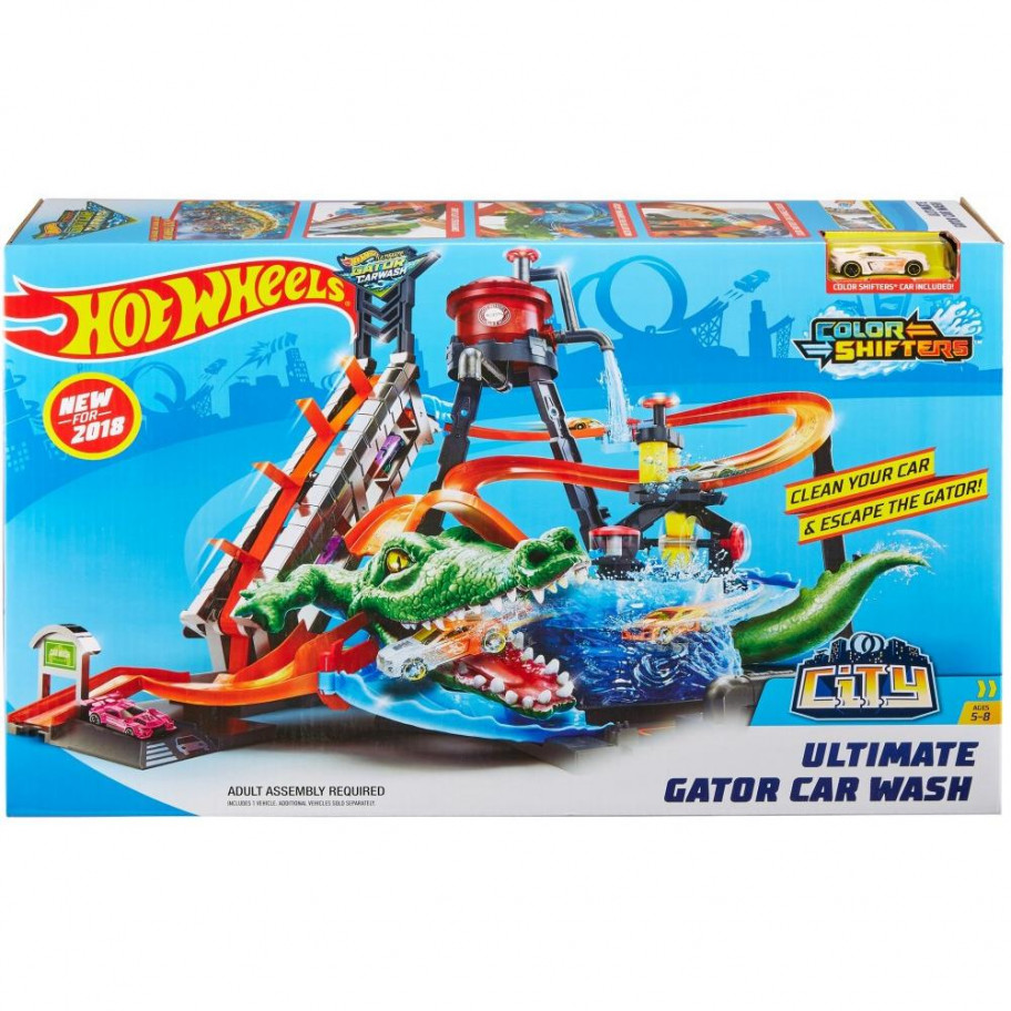 Ігровий набір Хот Вілс Автомийка Водонапірна вежа Hot Wheels City Ultimate Gator Car Wash Mattel FTB67