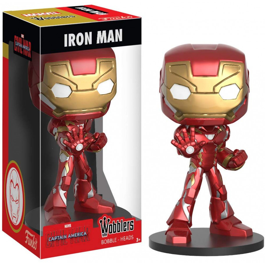 Фигурка Фанко Железный Человек Марвел 16 см Funko Wobbler: Captain America Civil War Iron Man 12479-WR-19M