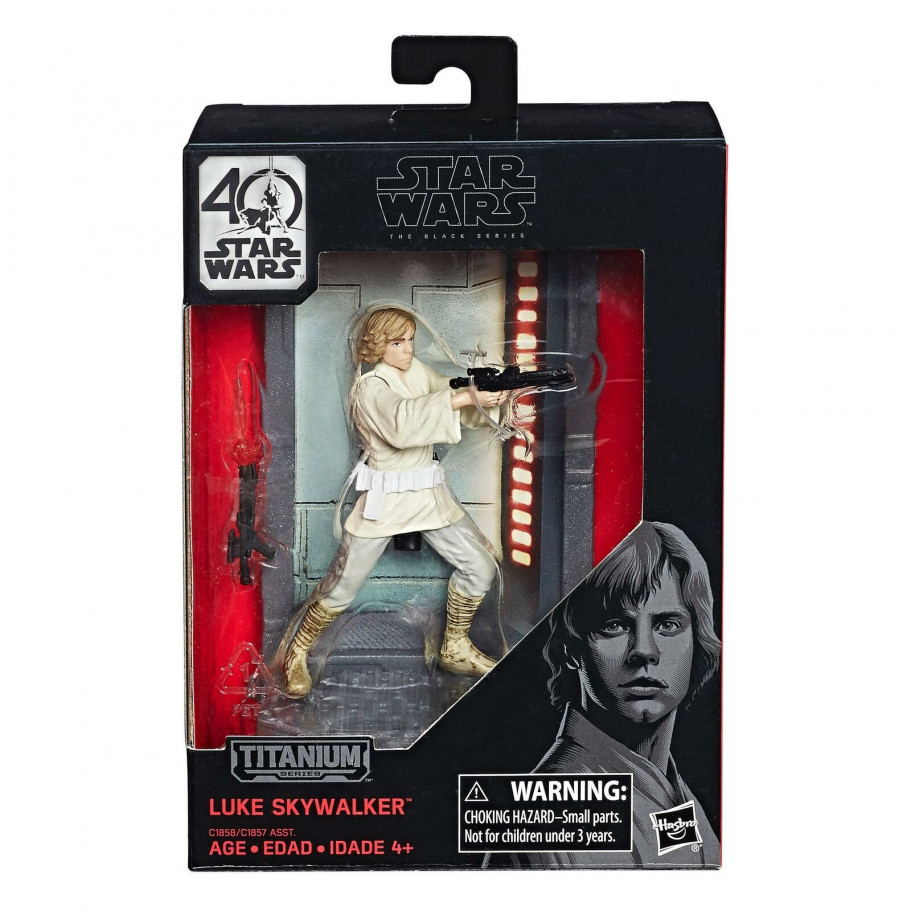 Фигурка Люк Скайуокер Черная Серия Хасбро Star Wars The Black Series Titanium Series Luke Skywalker Hasbro C1858/C1857