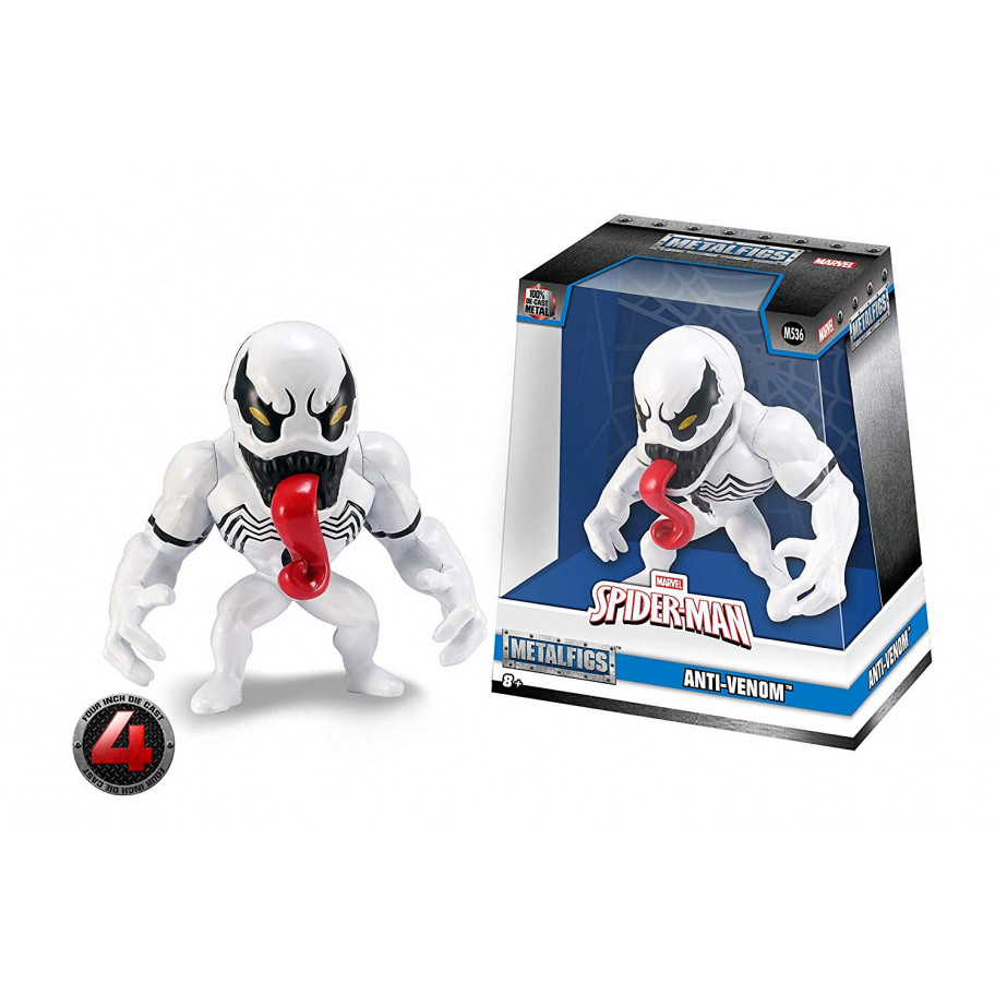 Фигурка Анти-Веном Металлическая Белая Марвел Marvel Spider-Man Anti Venom Metals 10 см Jada Toys 99007
