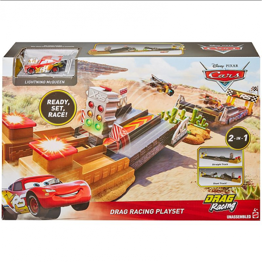 Трек Дисней Тачки Драг Рейсинг Disney Pixar Cars XRS Drag Racing Mattel GFM09