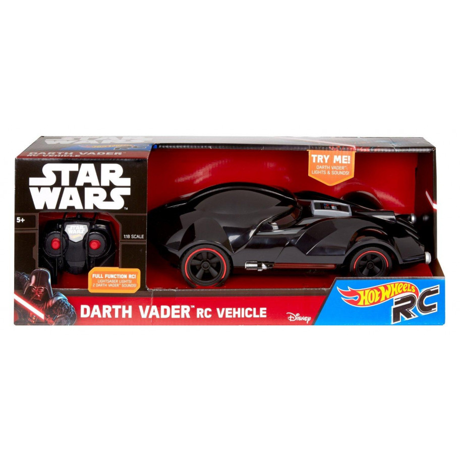 Машина Хот Вилс 31 см Дарт Вейдер (пульт д/у свет звук) Hot Wheels Star Wars Darth Vader RC Mattel GGV93