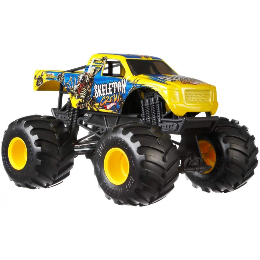 Джип Хот Вилс Монстр Трак Скелетон 20 см Hot Wheels Skeleton Crew Monster Truck Mattel GCX19