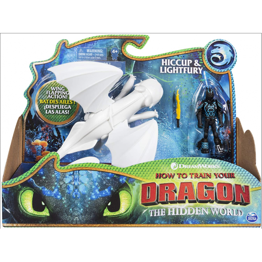 Фигурка Дракон Белая Фурия и Иккинг Как приручить дракона Dragon Spinmaster 6053475