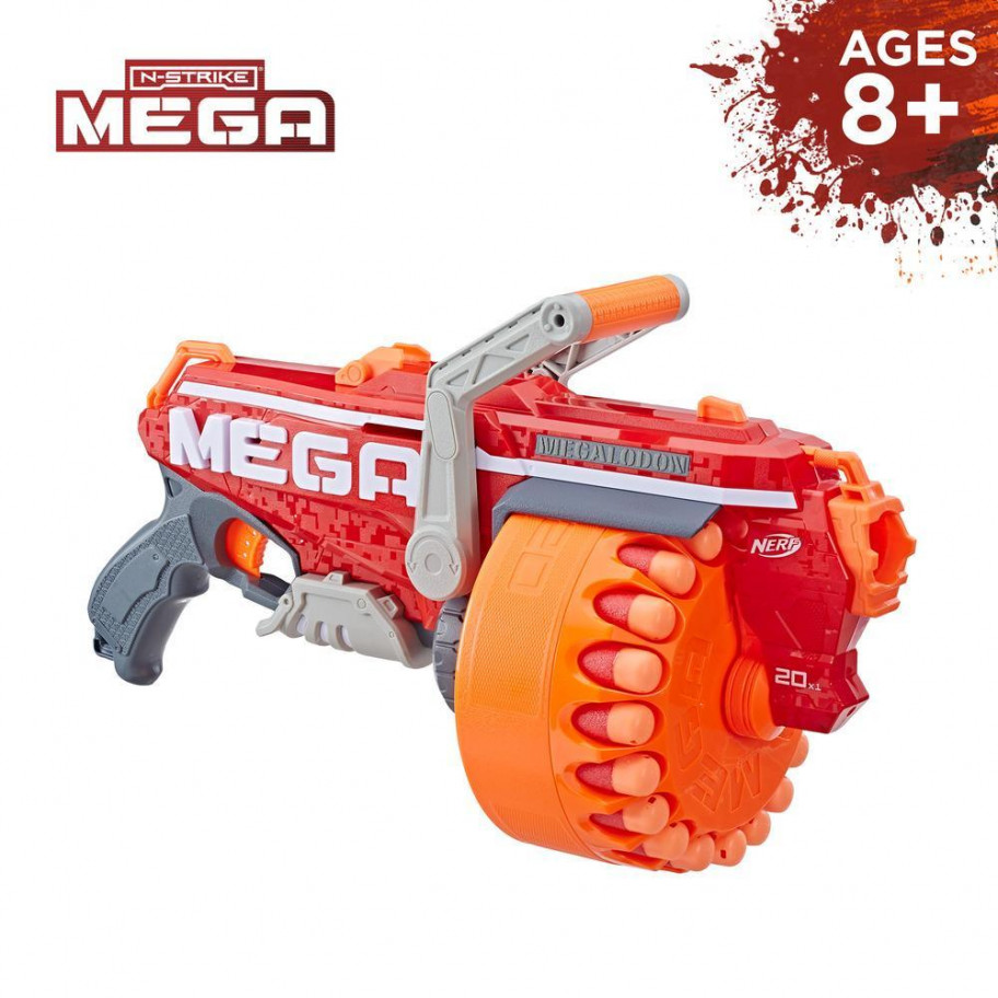 Бластер Нерф Мегалодон Megalodon Nerf N-Strike Mega Toy Blaster Hasbro E2849