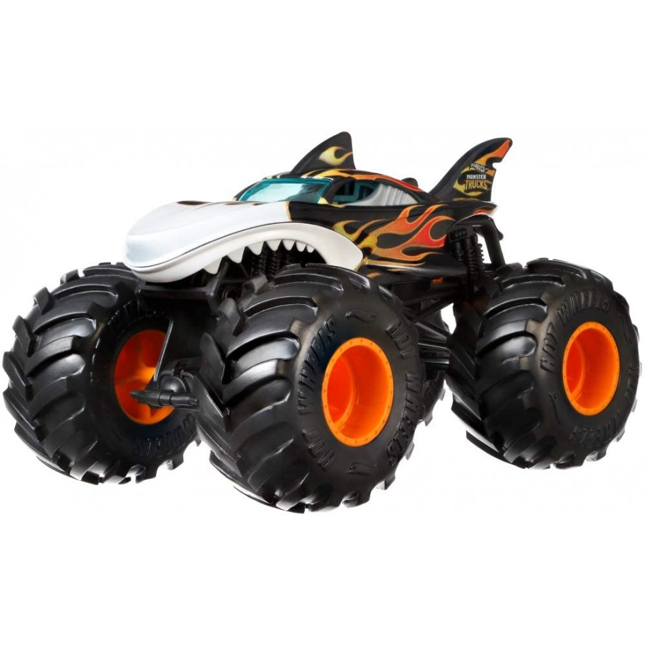 Джип Хот Вилс Монстр Трак Акула 20 см Hot Wheels Shark Wreak Monster Truck Mattel GCX13