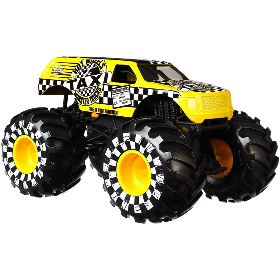 Джип Хот Вилс Монстр Трак Такси 20 смHot Wheels Monster Trucks Taxi Mattel GJG77