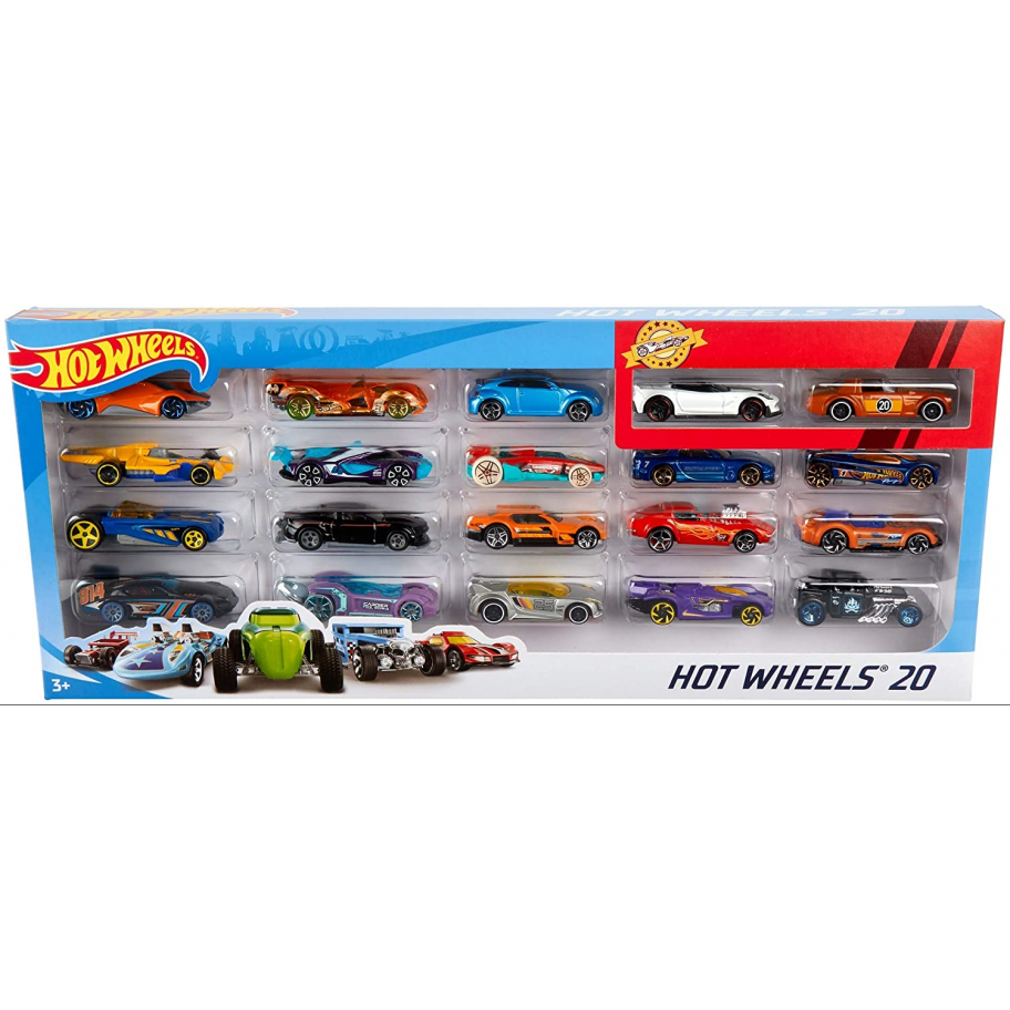 Набор машинок Хот Вилз 20 шт Hot Wheels 20-Car Gift Pack Mattel H7045