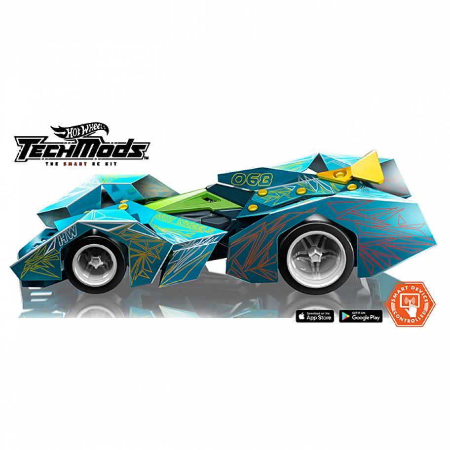 Машина Хот Вилс Конструктор управляется с планшета Hot Wheels TechMods Accelo GT Mattel FRW25