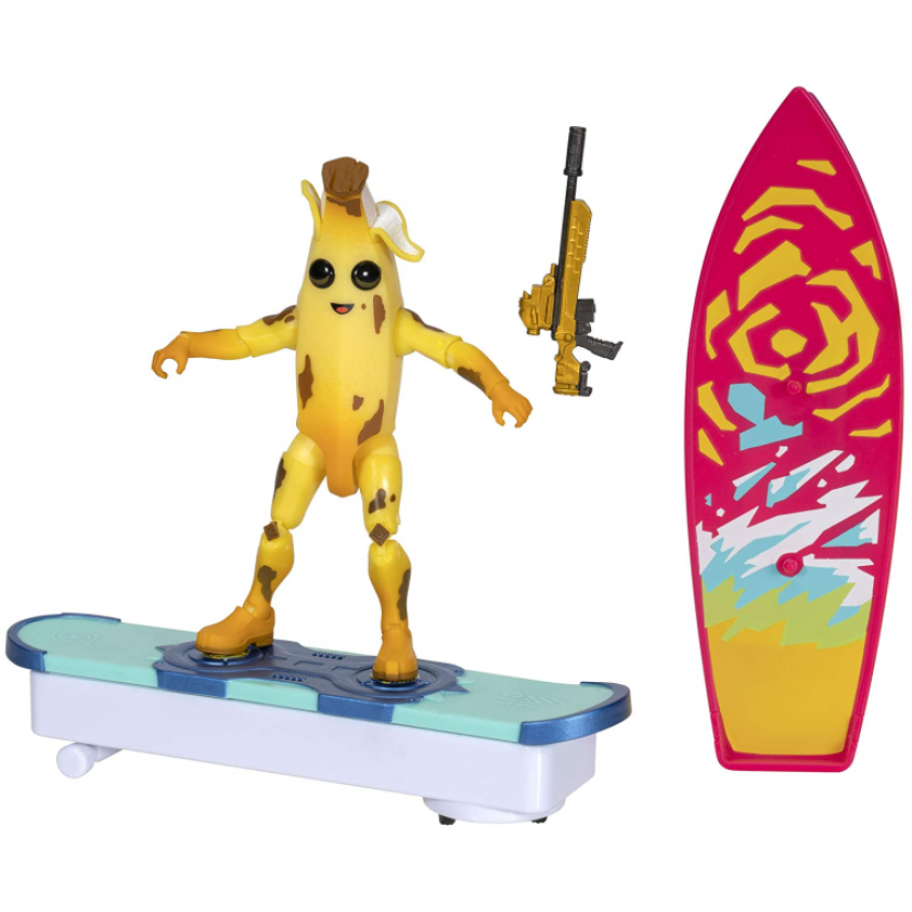 Фигурка Фортнайт Пили Банан ездит на доске для серфинга Fortnite Peely Jazwares FNT0466