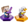 Фигурки Майнкрафт Стив и Курица с кодом для игры Minecraft Mini Figure Mattel GKT42