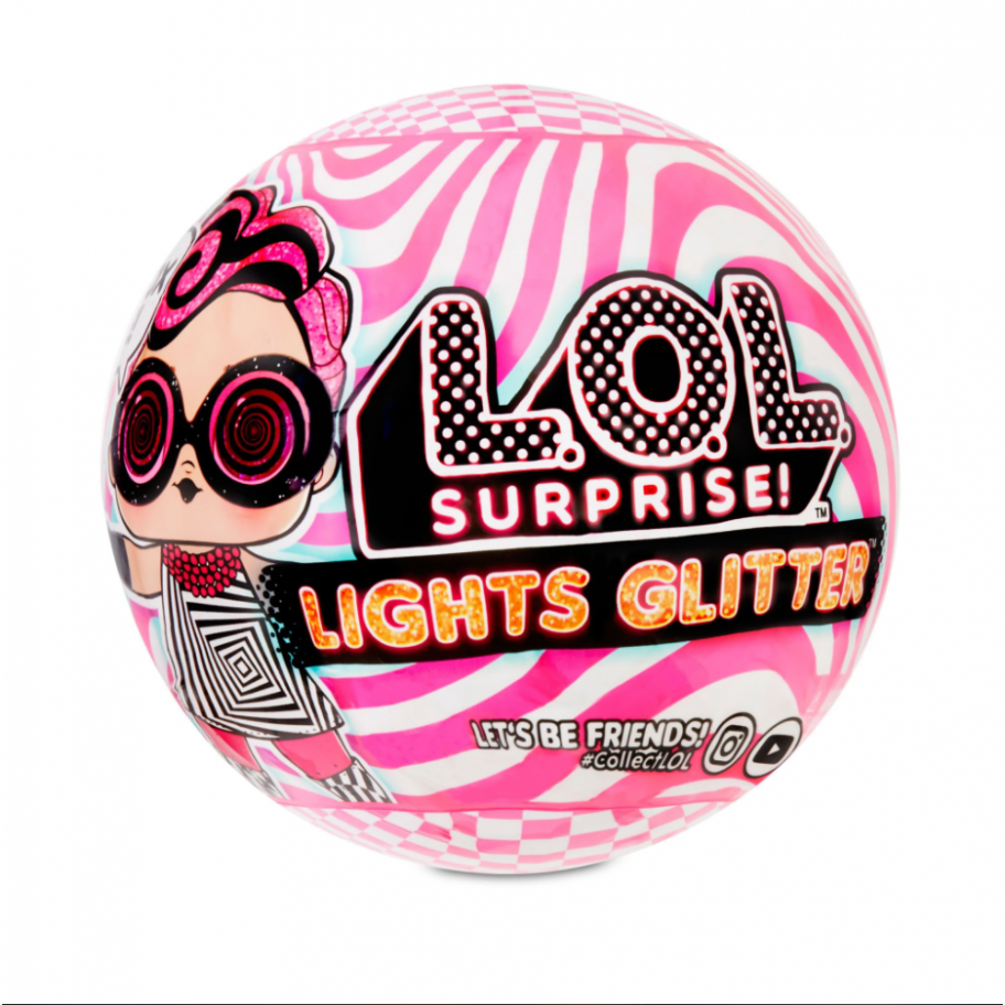 Кукла LOL Сюрприз Огни с блестками светится в темноте LOL Surprise Lights Glitter Doll MGA 564836