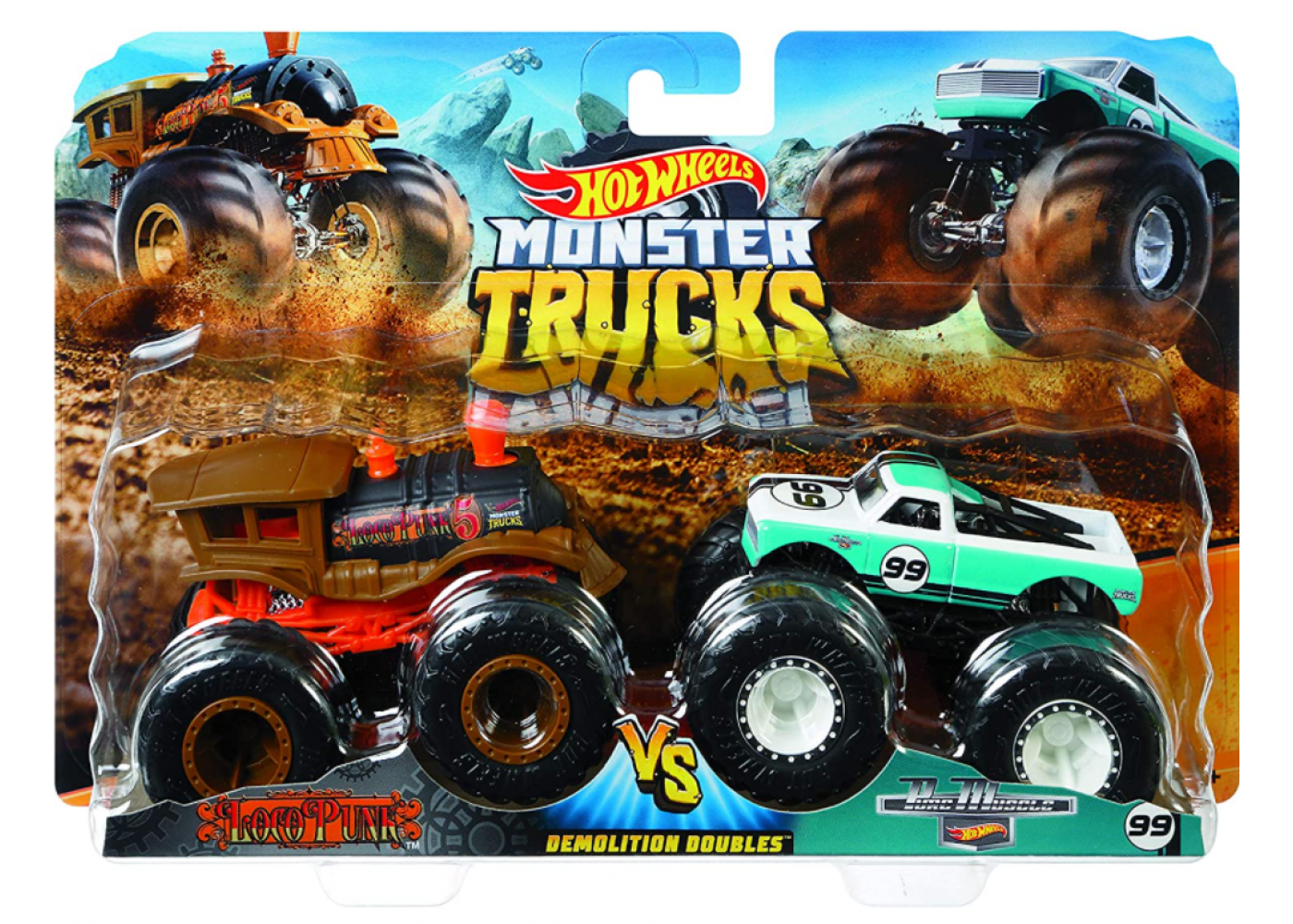 Набор Хот Вилс Монстры Трека Hot Wheels Monster Demo Doubles Trucks Mattel FYJ64