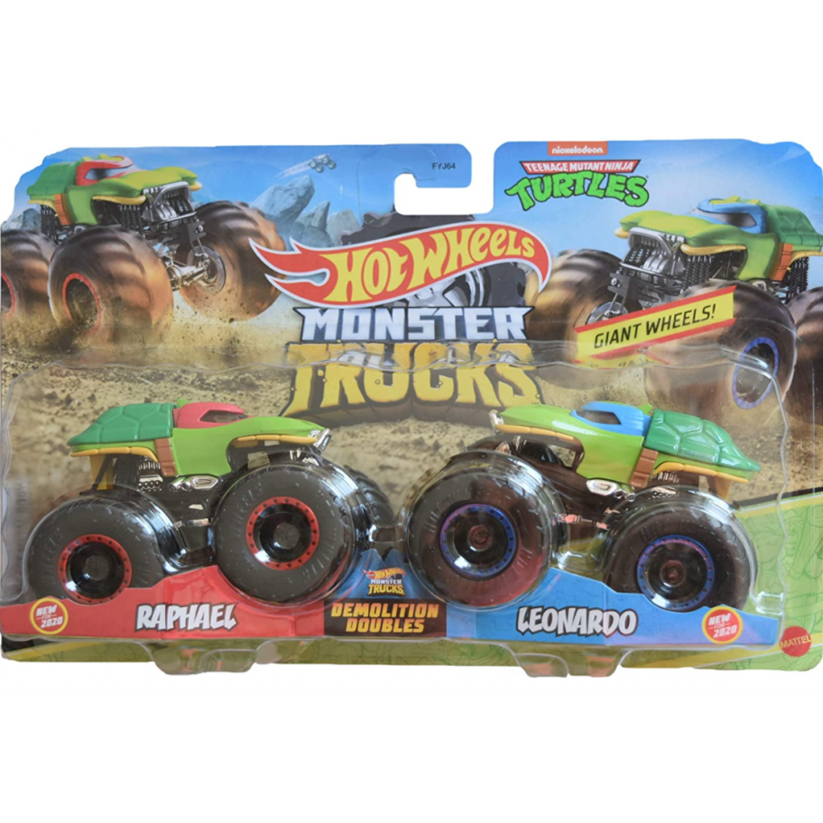 Машинки Монстры Рафаэль против Леонардо Hot Wheels Monster Trucks Raphael VS Leonardo Mattel B08G1Машинки Монстры Рафаэль против Леонардо Hot Wheels Monster Trucks Raphael VS Leonardo Mattel B08G1