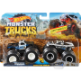 Машинки Хот Вилс Полиция и Хулиган Hot Wheels Monster Trucks Police Vs. Hooligan 1:64 Mattel FYJ68