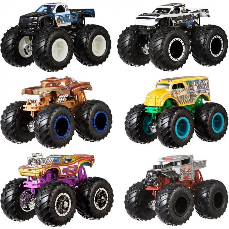 Машинки Монстры Трека 2-Pk Коллекция Hot Wheels Monster Trucks 1:64 Demo Doubles 2-Pk Collection Mattel FYJ64