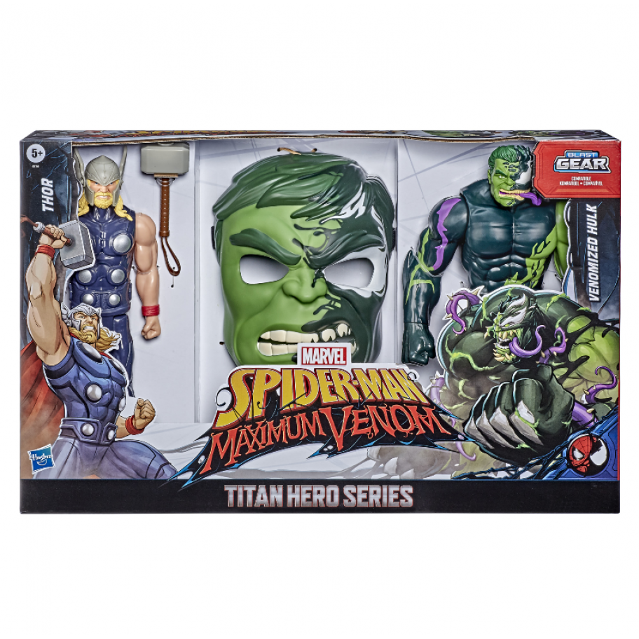 Набор Фигурки 30 см Тор и Веном Халк с Маской Thor Venomized Hulk Hasbro E8756