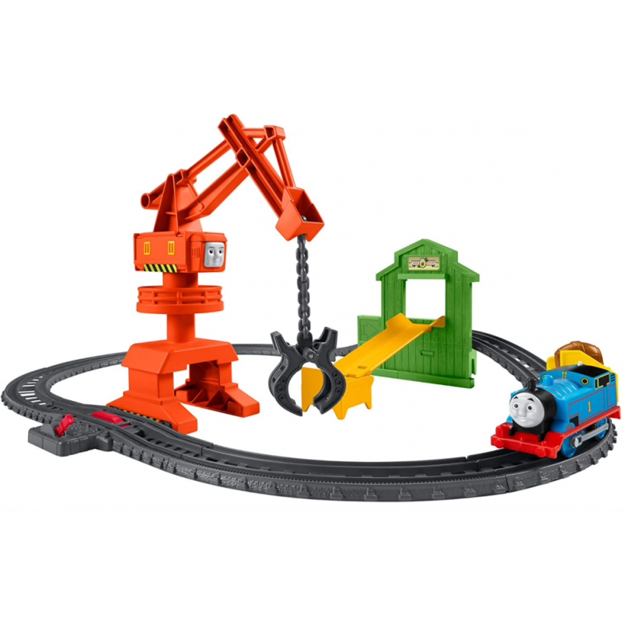 Железная Дорога Томас Моторизированная с Краном Cassia Crane & Cargo Fisher-Price GHK83