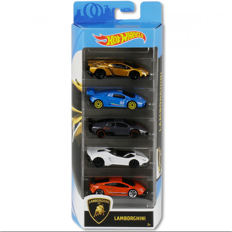 Набор из 5 машинок Хот Вилс Ламборгини Hot Wheels Lamborghini Mattel GHP62