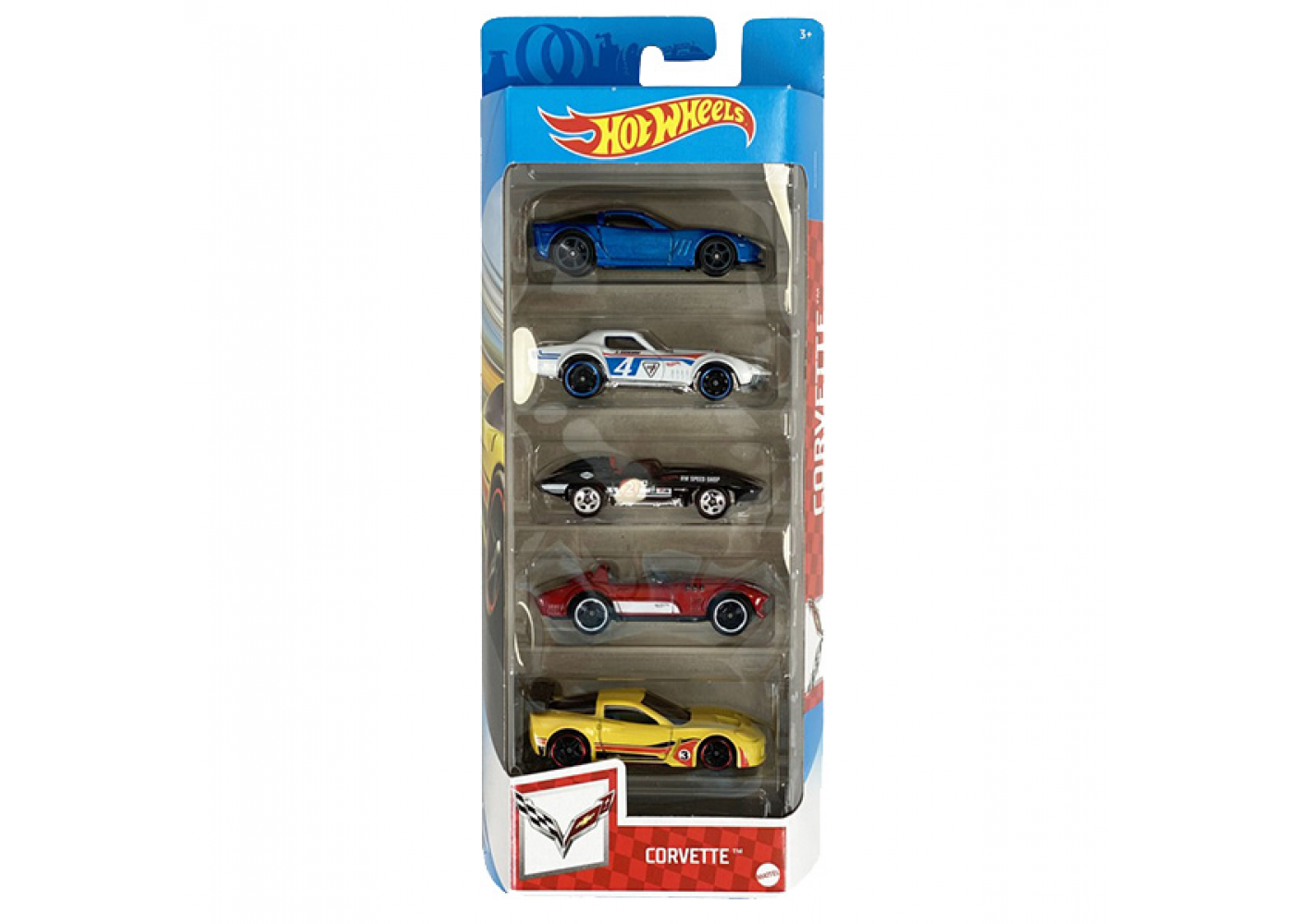 Набор из 5 машинок Хот Вилс Корвет Hot Wheels Mattel GTN35