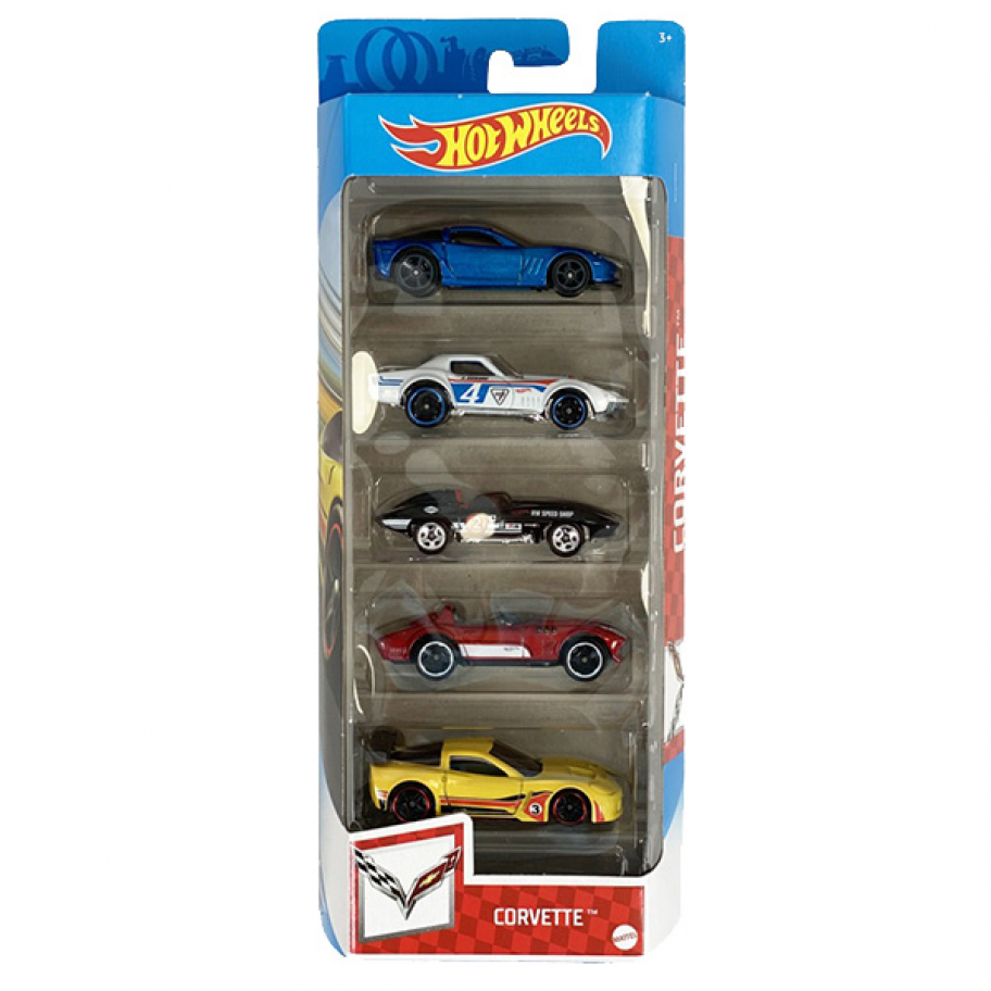 Набор из 5 машинок Хот Вилс Корвет Hot Wheels Mattel GTN35