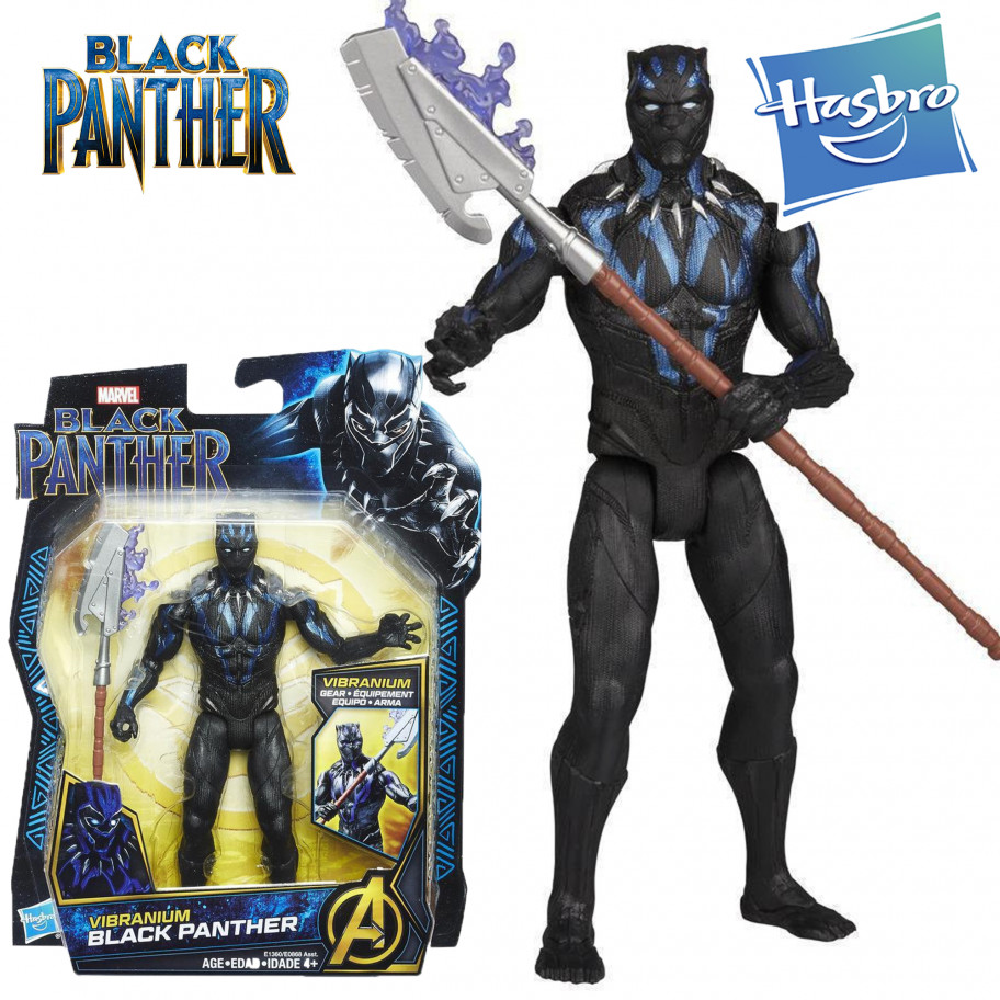 Фигурка Черная Пантера 16 см Вибраниум Герой Марвел Black Panther Hasbro E1360