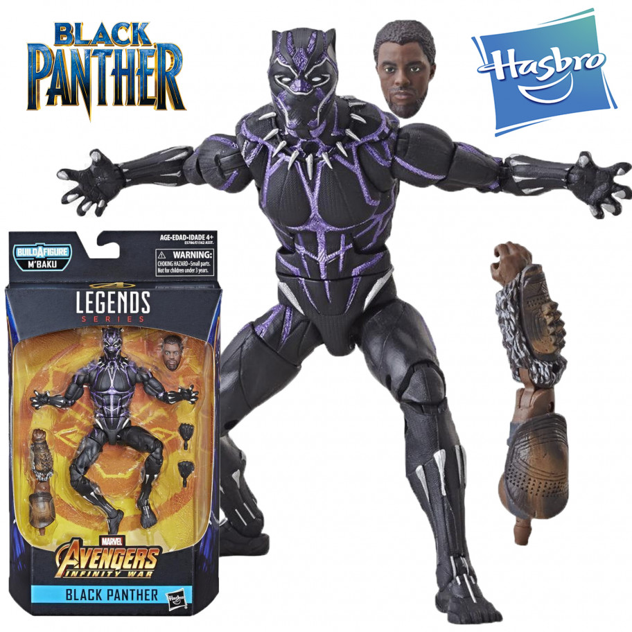 Фигурка Черная Пантера Вибраниум Legends серия Mbaku Black Panther Hasbro E5786