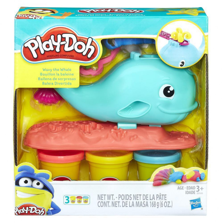 Набор для лепки Плей До Hasbro Play-Doh Wavy The Whale Кит E0100