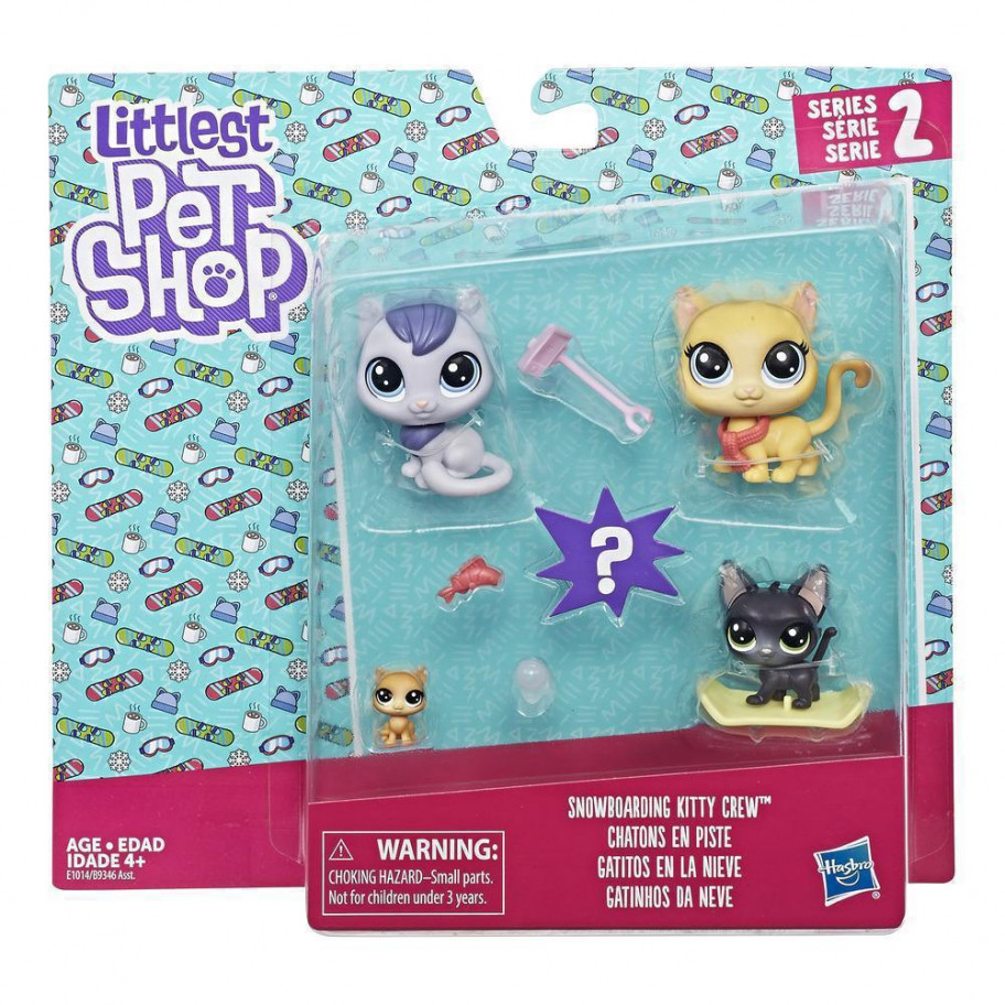 Набор Петов 4 Кошечки с сюрпризом Pet Shop Hasbro Kitty Crew E1014