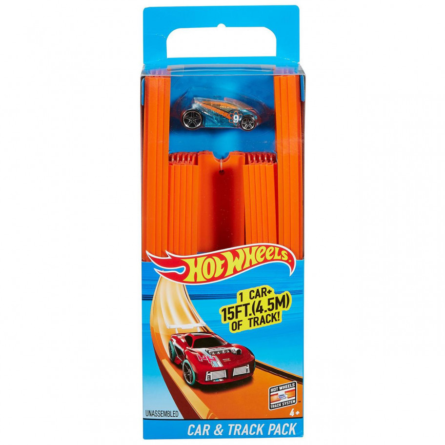 Трек Hot Wheels Track Builder Straight Track with Car Mattel (Хот Вилс Базовый Трек)