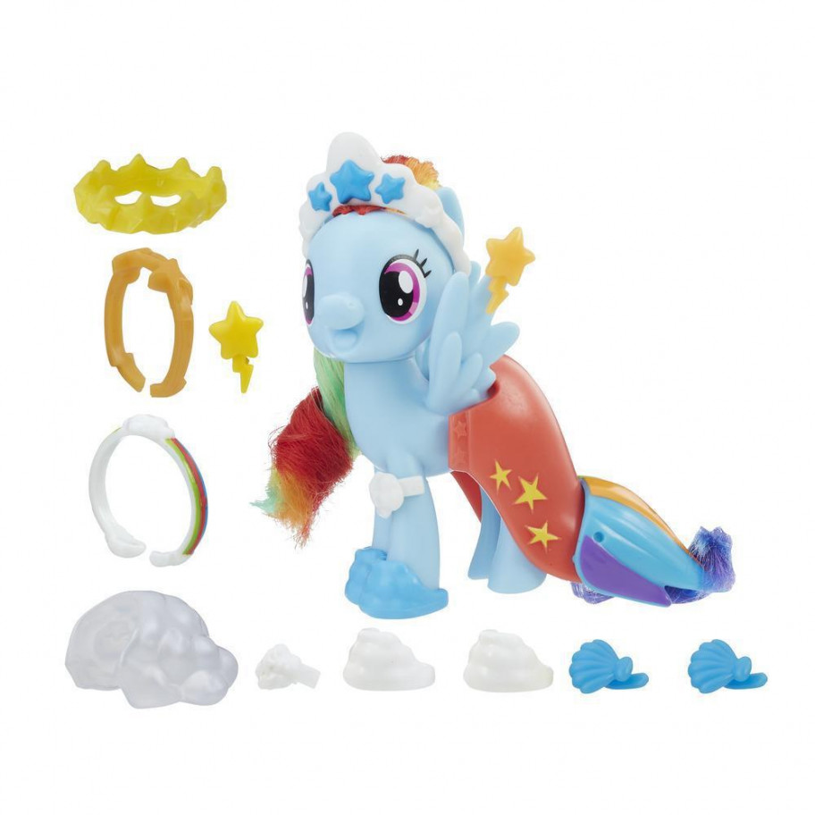 Пони Радуга Деш 15 аксессуаров Hasbro Rainbow Dash E0989