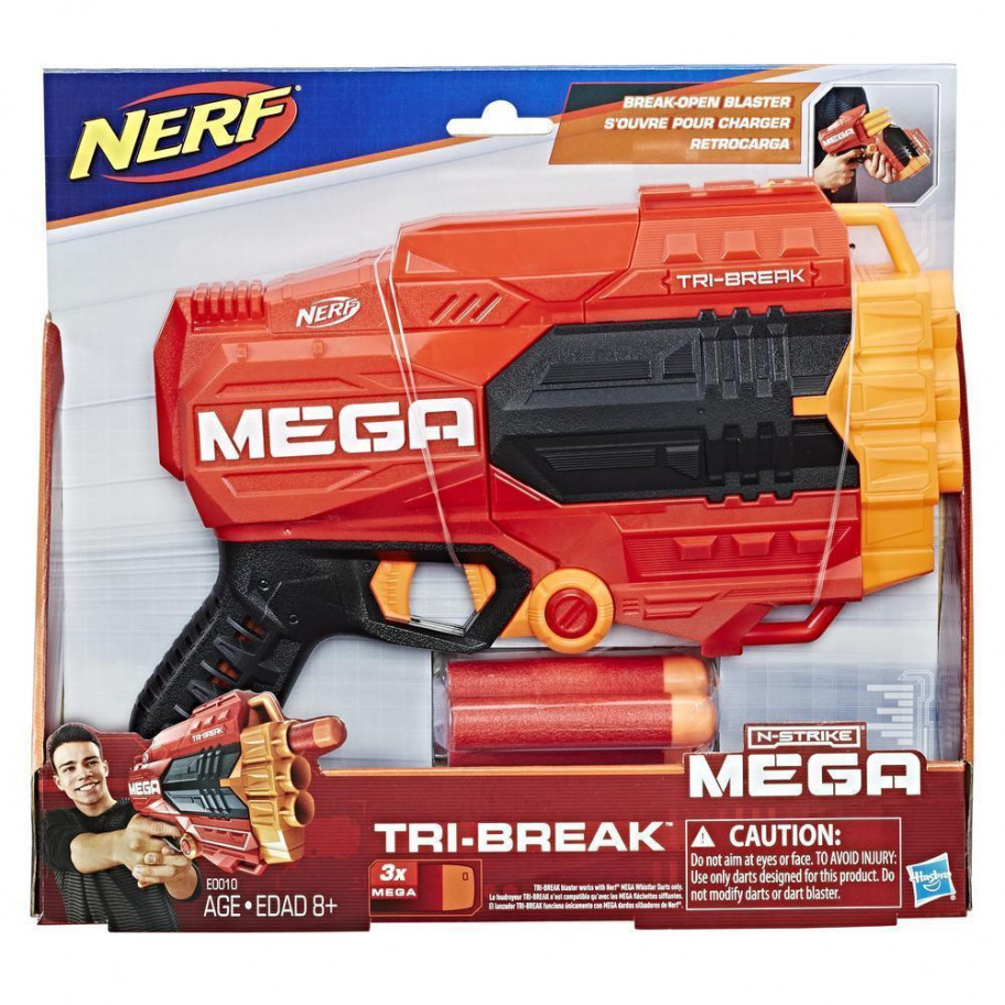 Бластер Нерф Н-Страйк Мега Три-Брэйк Nerf N-Strike Mega Tri-Break Blaster Hasbro E0010