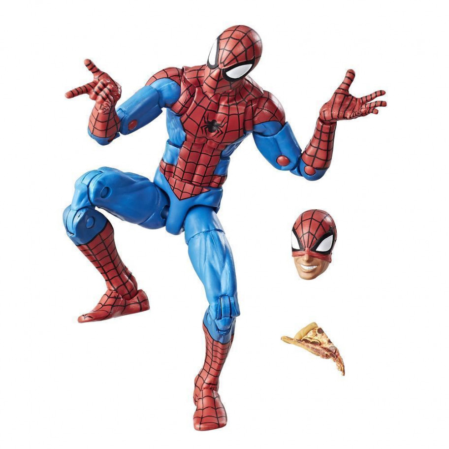 Marvel Человек Паук 15 подвижных частей и сменная голова Spider-Man Hasbro Ретро Дизайн C3996