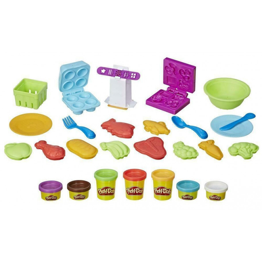 Набор Плей До Кухня 20 предметов и 7 баночек Hasbro Play-Doh Kitchen Creations E1936