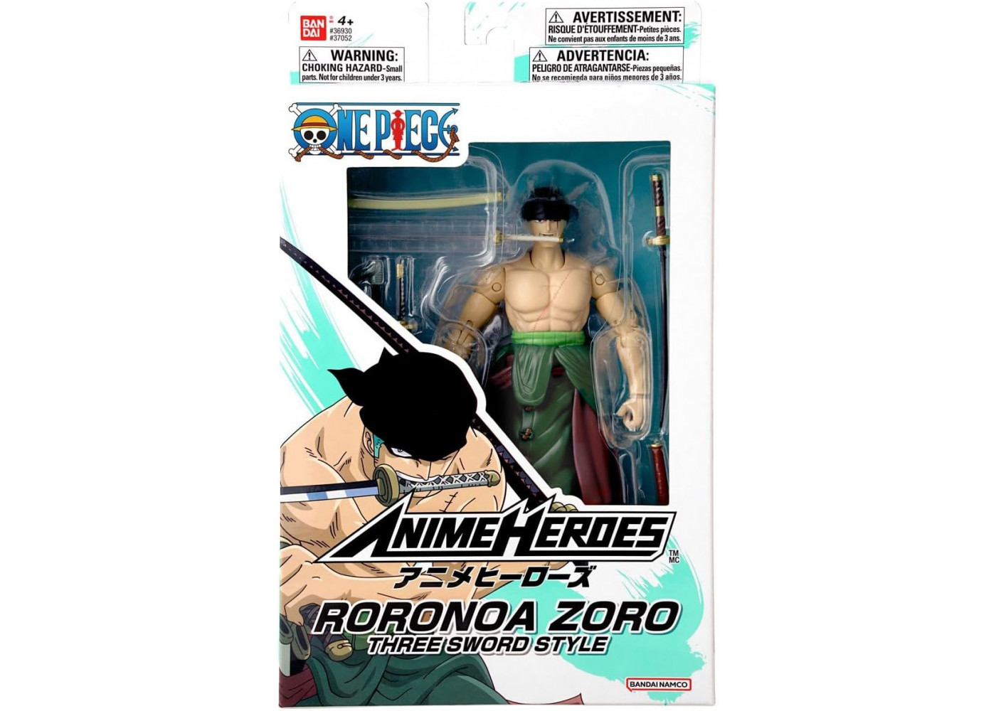 Фігурка Аніме Ророноа Зоро Ван-Піс One Piece Roronoa Zoro Three Sword Style Bandai 37052