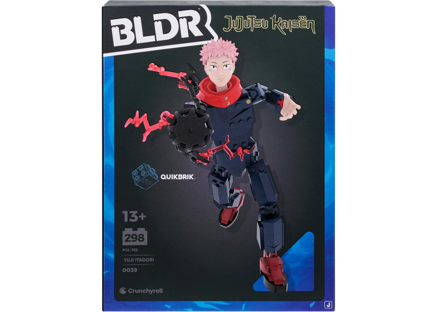 Фигурка-конструктор Юдзи Итадори Магическая битва 298 деталей Jujutsu Kaisen Yuji Itadori BLDR Jazwares 75292