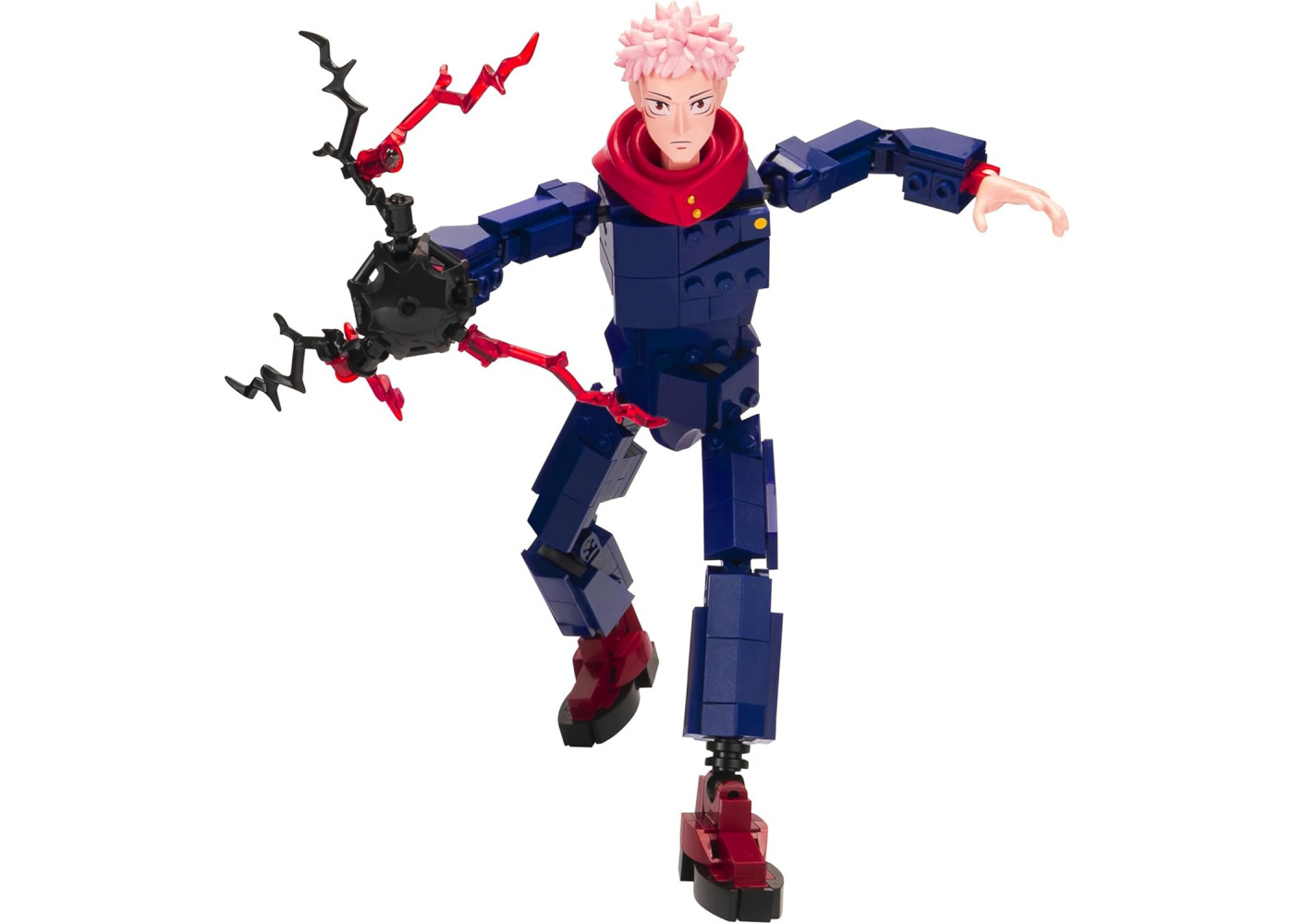 Фигурка-конструктор Юдзи Итадори Магическая битва 298 деталей Jujutsu Kaisen Yuji Itadori BLDR Jazwares 75292