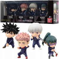 Набор 4 Фигурки Магическая Битва Jujutsu Kaisen Megumi Yuji Toge Maki Bandai 87811