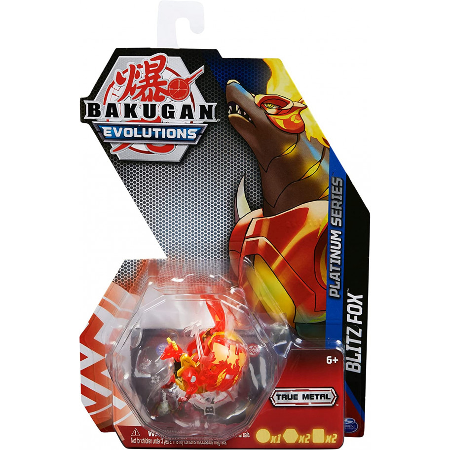 Бакуган Блиц Фокс Эволюция Bakugan Evolutions Blitz Fox (Red) Platinum Spin Master 41223B