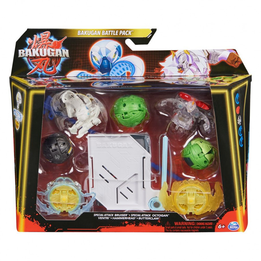 Набор 5 Бакуганов Особая Атака Bakugan White Base Battle Pack Spin Master 40474