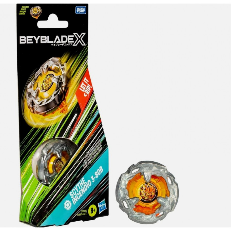 Бейблейд X Волчок Оружие пламени Beyblade X Scythe Incendio 3-80B Hasbro G0285