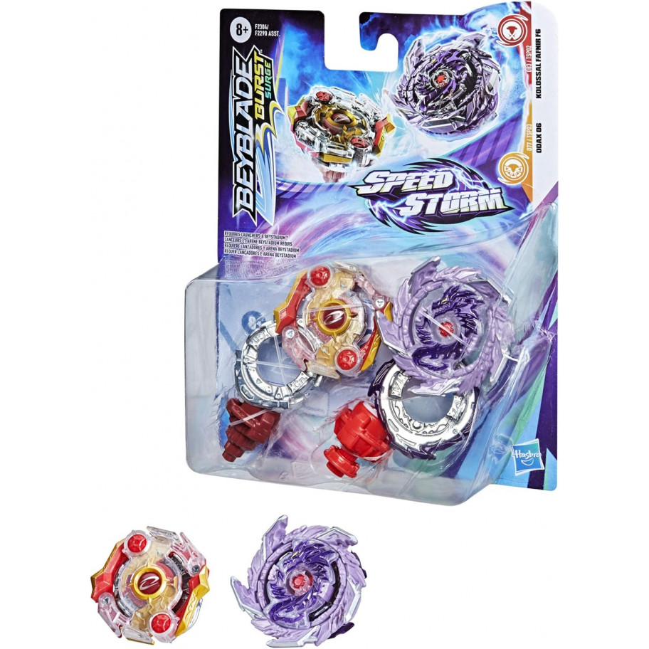 Бейблейд 2 шт Фафнир Ф6 Одакс О6 Beyblade Kolossal Fafnir F6 and Odax O6 Hasbro F2304